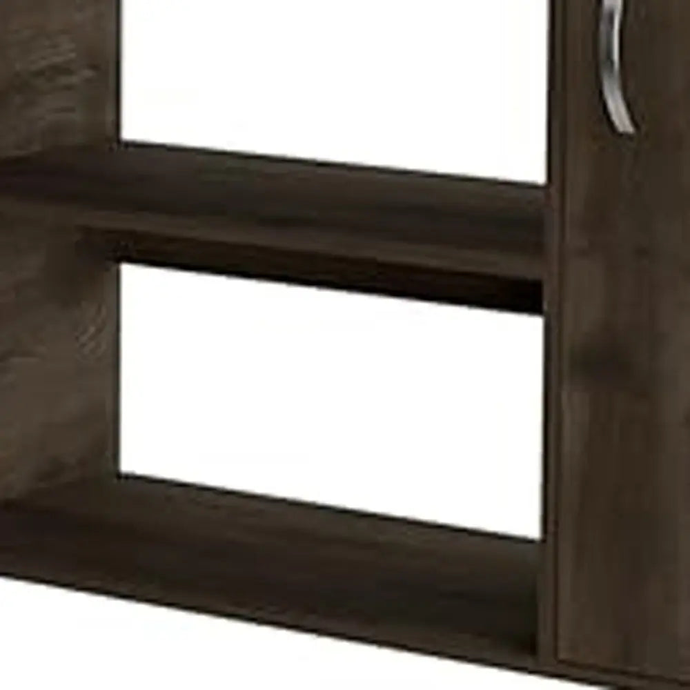 60" Dark Brown Wood Credenza Desk - NOBLE HOME INTERIORS