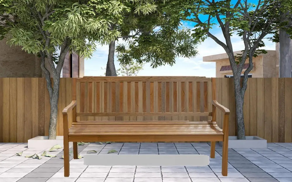 60" Teak Solid Wood Garden Bench - NOBLE HOME INTERIORS