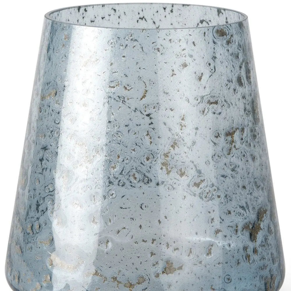 9" Blue Round Seeded Glass Table Vase HomeRoots