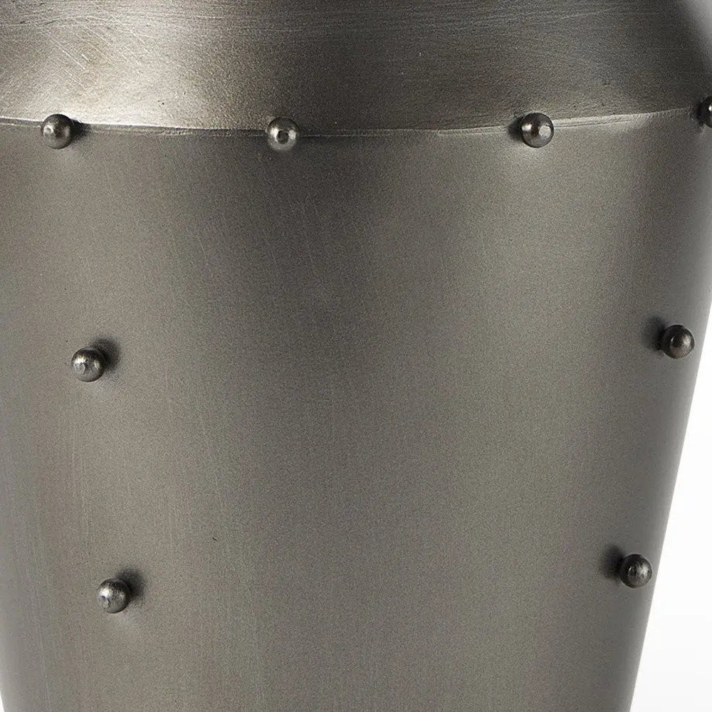 12" Gray Metal Table Vase HomeRoots