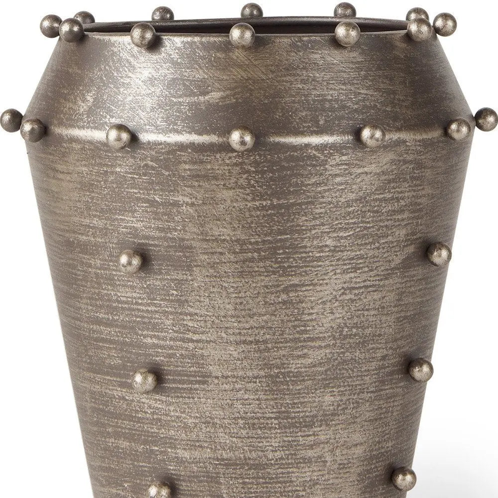 9" Silver Metal Table Vase HomeRoots