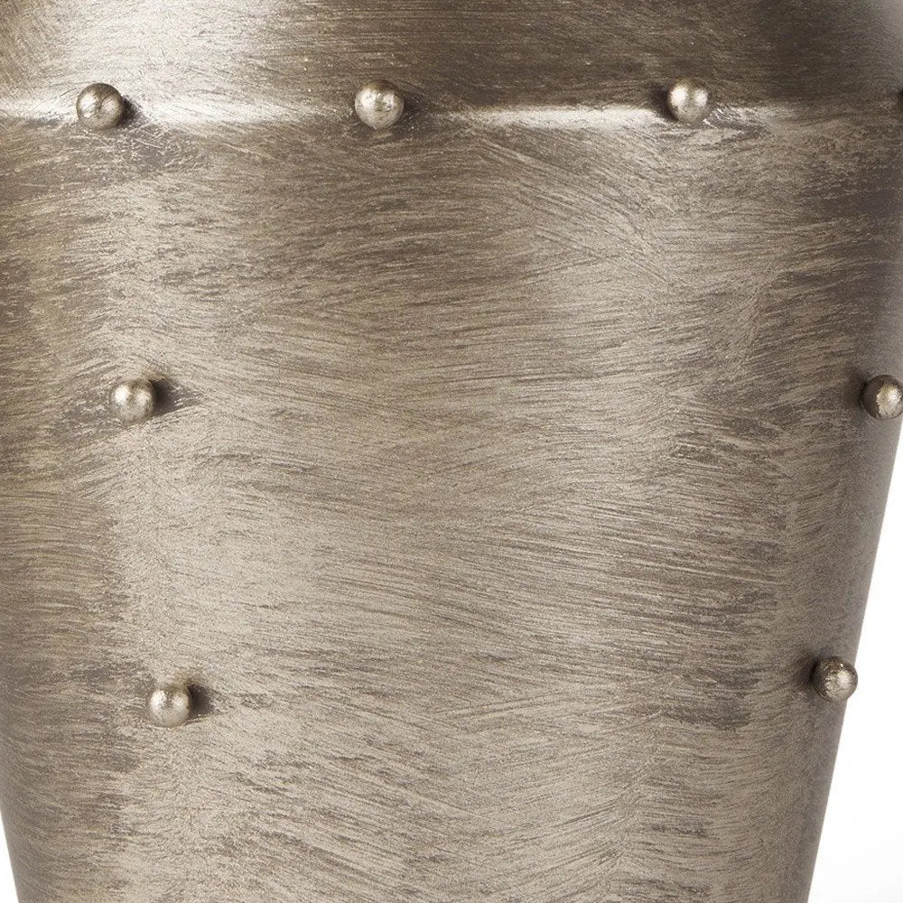 12" Silver Metal Table Vase HomeRoots