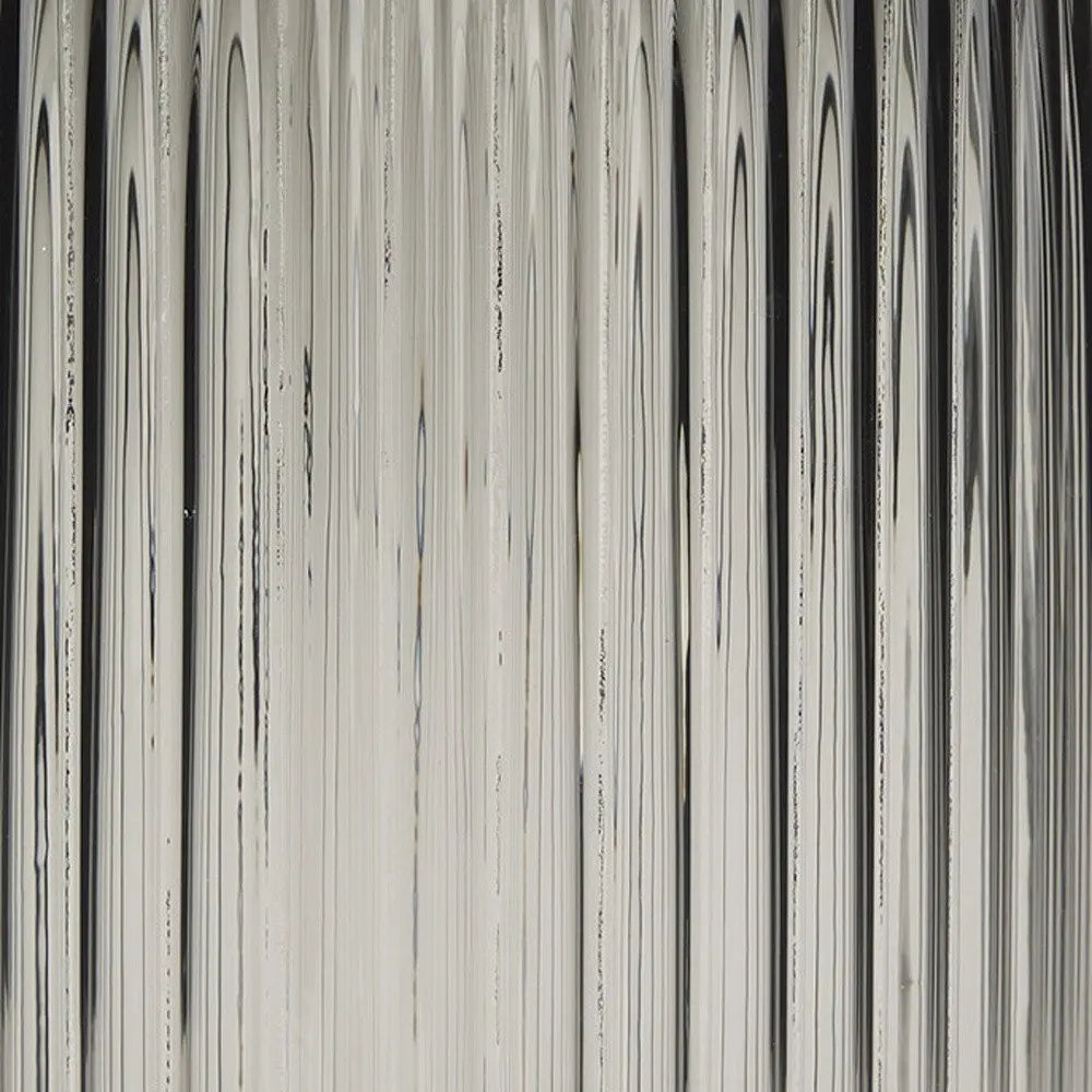 11" Black Cylinder Ribbed Glass Table Vase HomeRoots