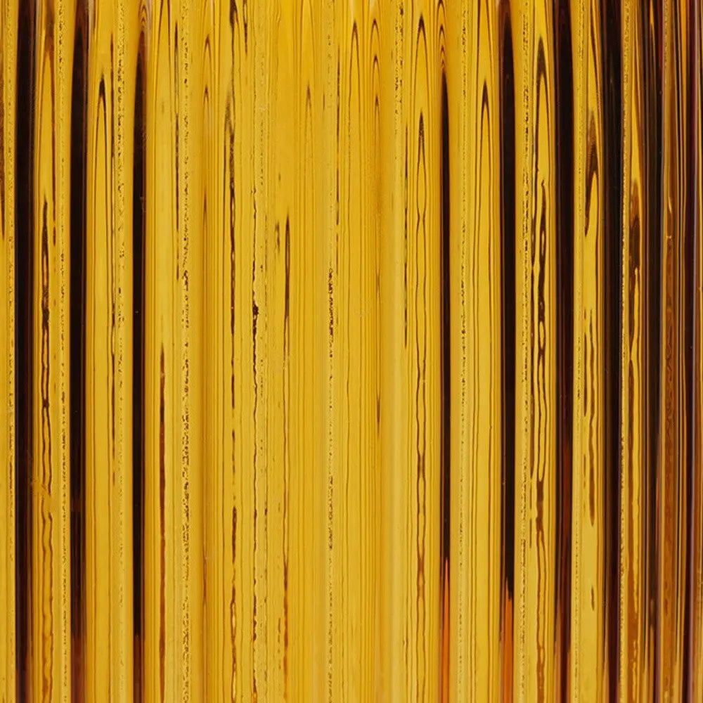 11" Amber Glass Ribbed Cylinder Table Vase HomeRoots