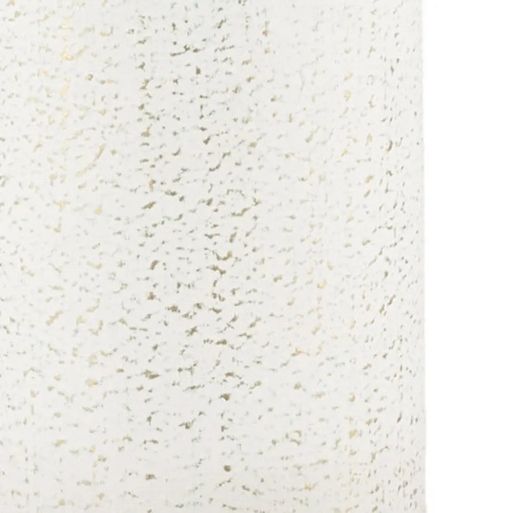 13" Off White And Gold Metal Cylinder Table Vase HomeRoots