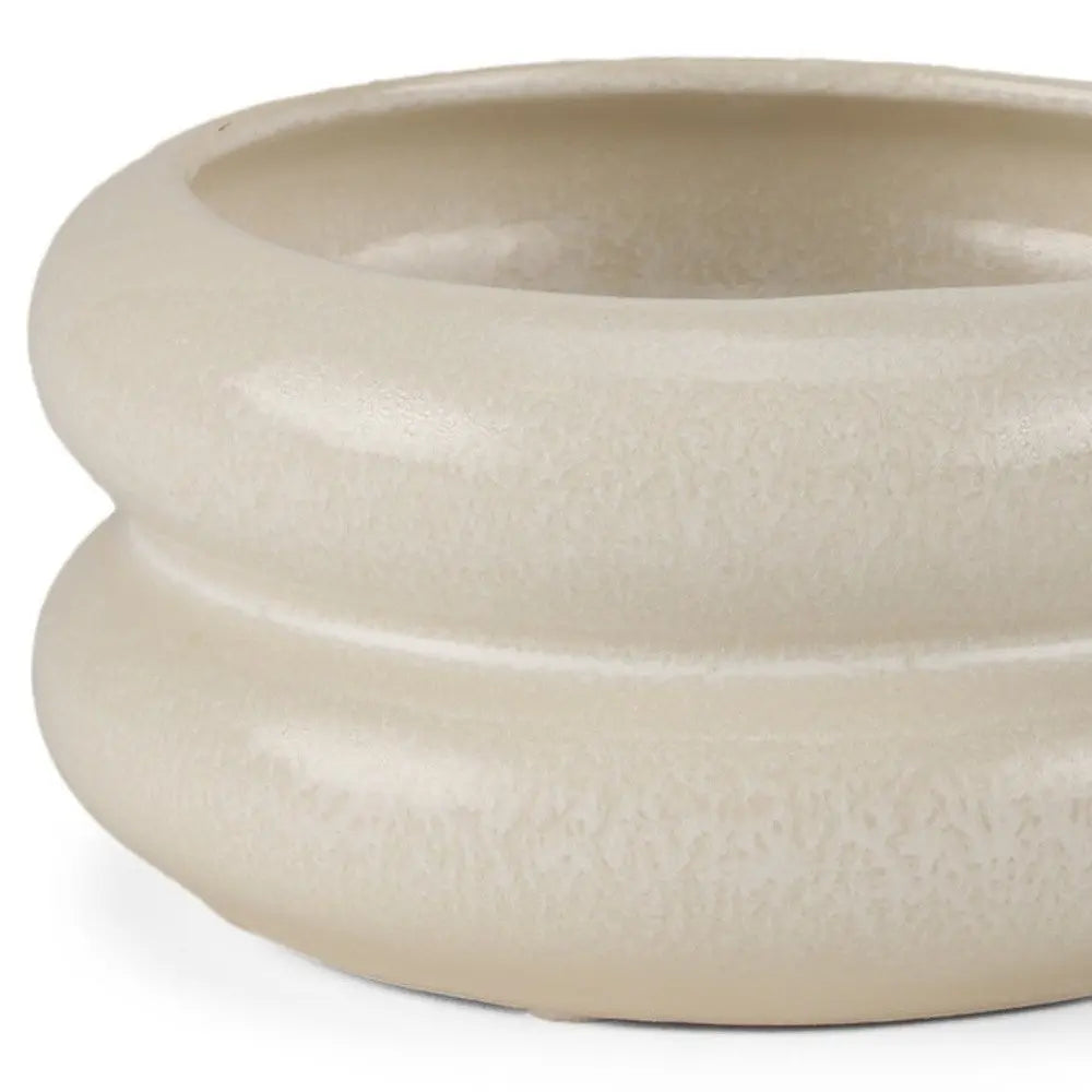 4" Cream Cylinder Ceramic Table Vase HomeRoots