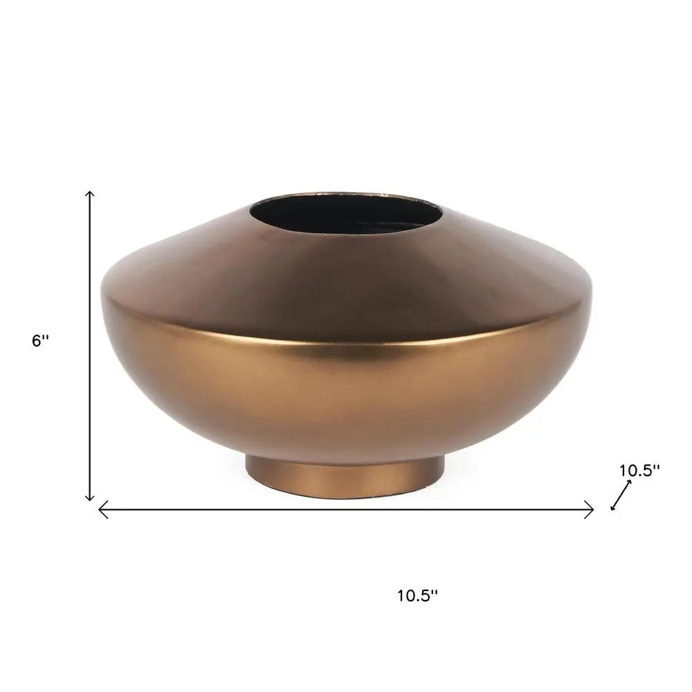 6" Antiqued Bronze Metal Table Vase HomeRoots