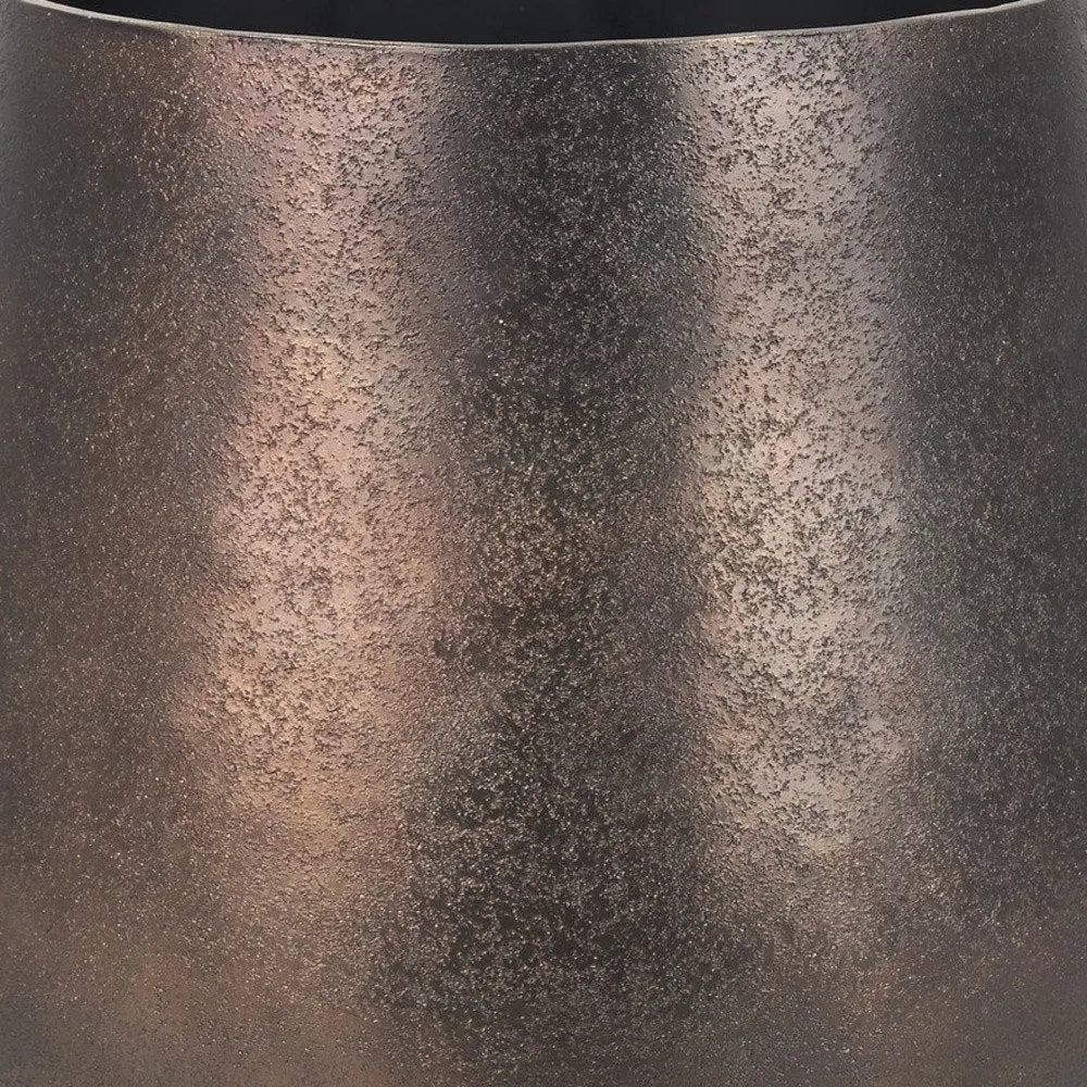 9" Antiqued Gold Aluminum Cylinder Table Vase HomeRoots