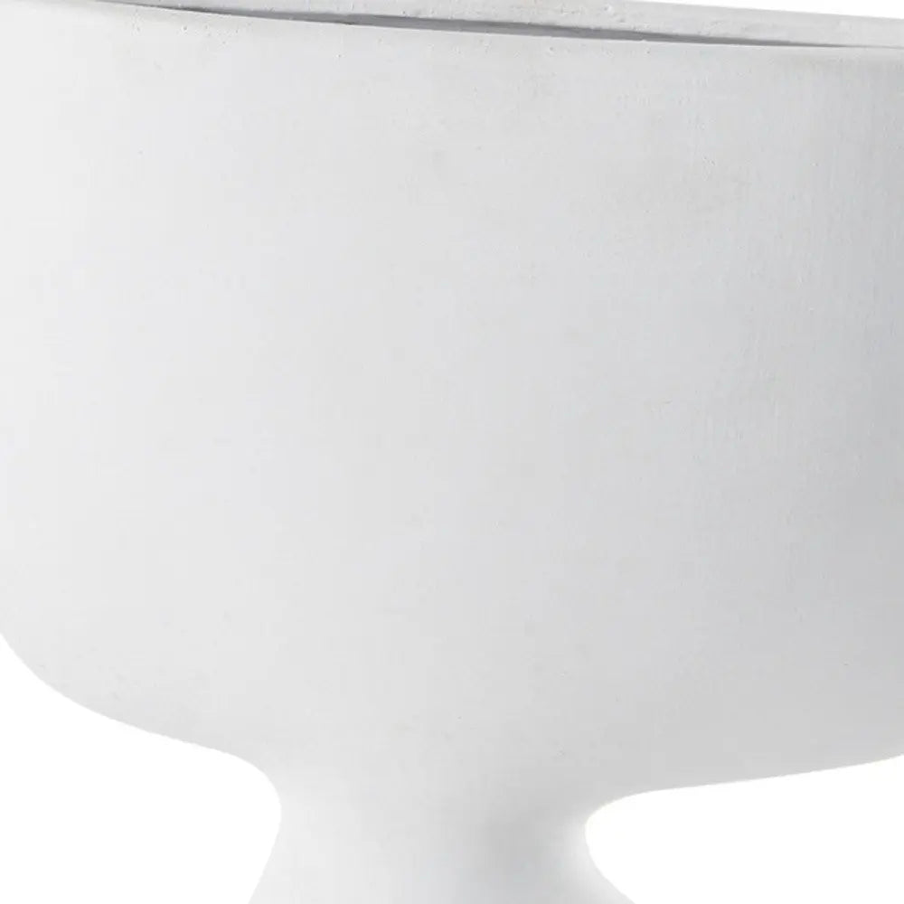 12" White Ceramic Sculptural Table Vase HomeRoots