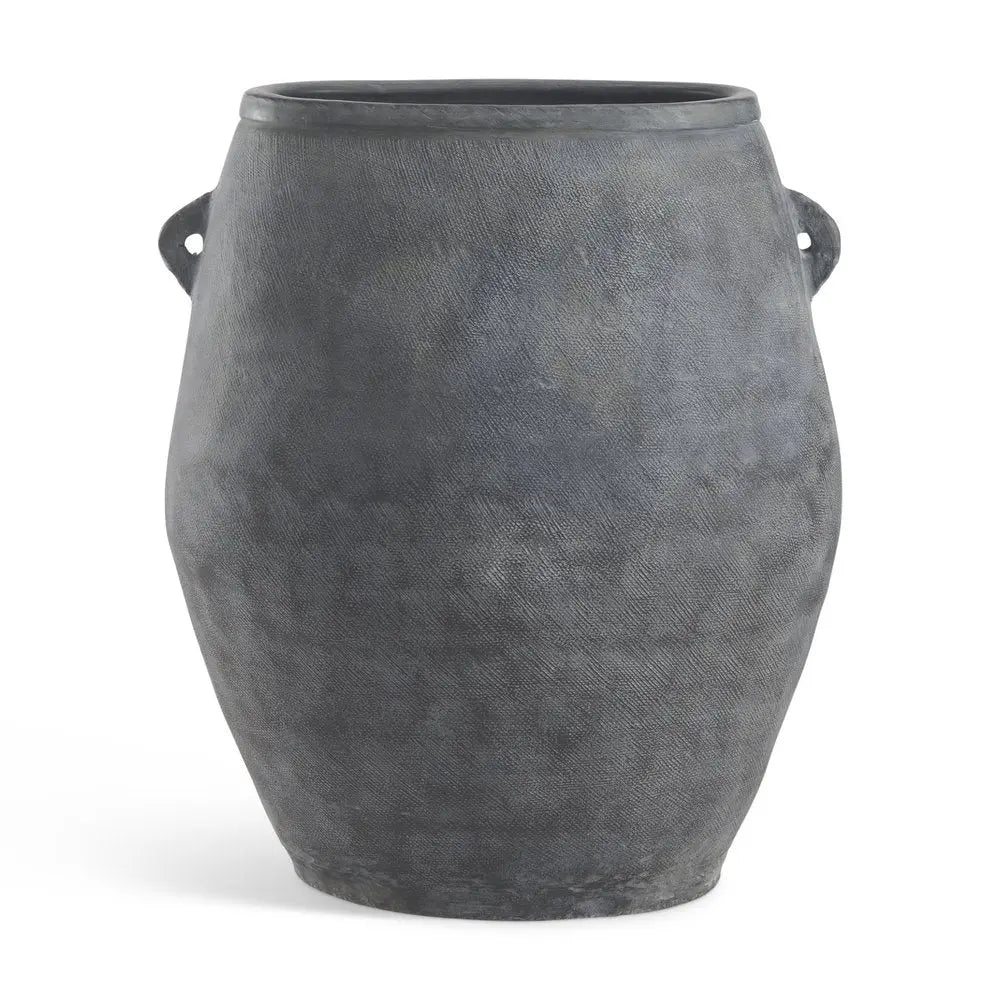 32" Gray Ceramic Amphora Floor Vase HomeRoots