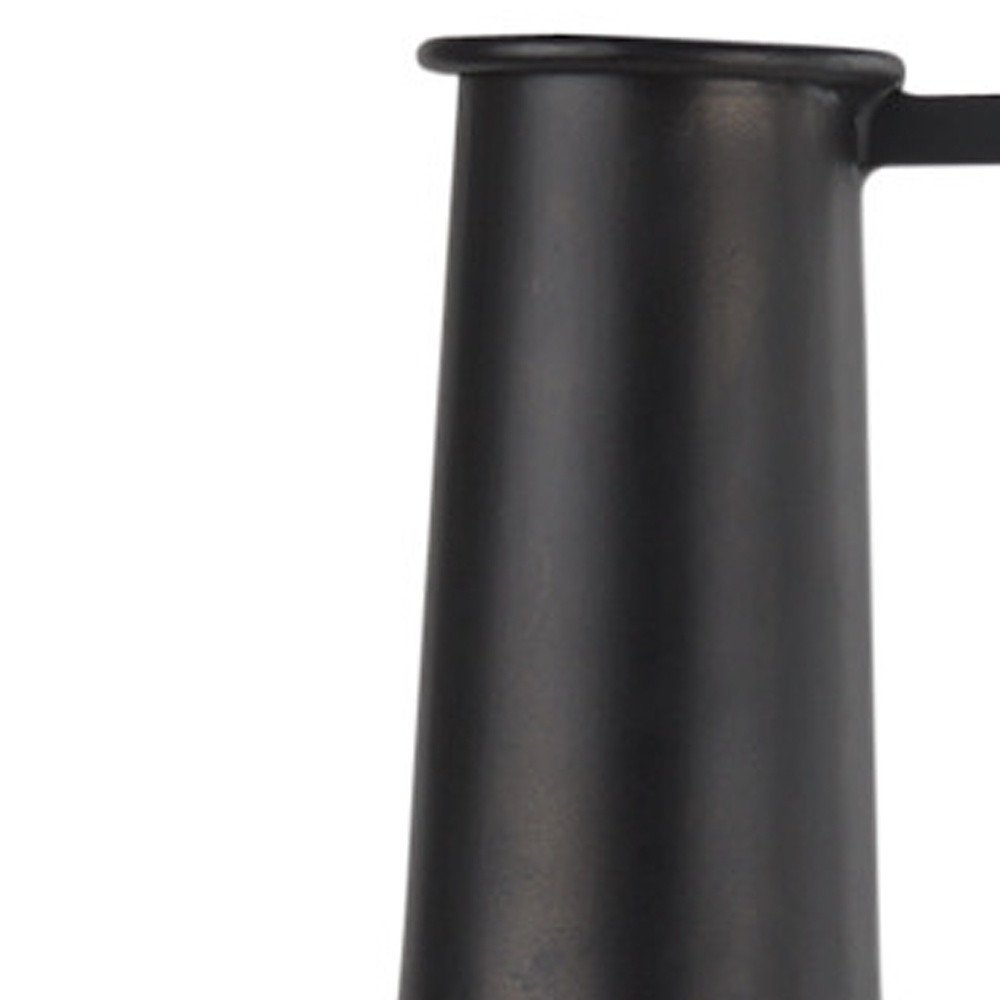 24" Black Metal Jug Vase