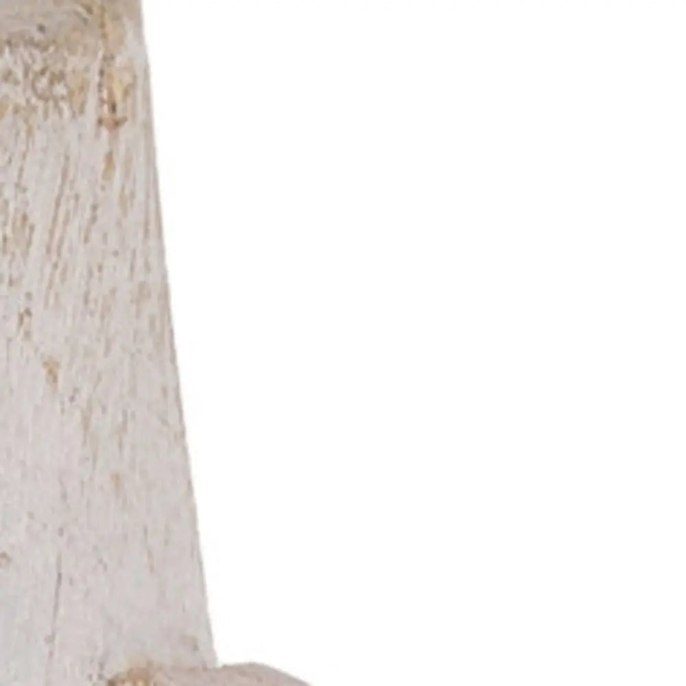 10" Beige Cylinder Solid Wood Jug Vase HomeRoots