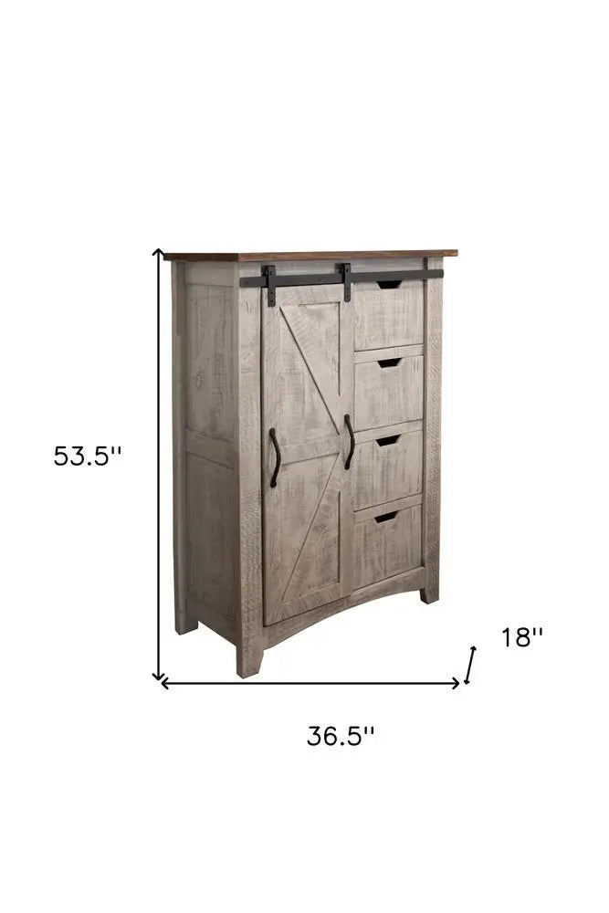 62" Light Gray Solid Wood Six Drawer Triple Dresser - NOBLE HOME INTERIORS