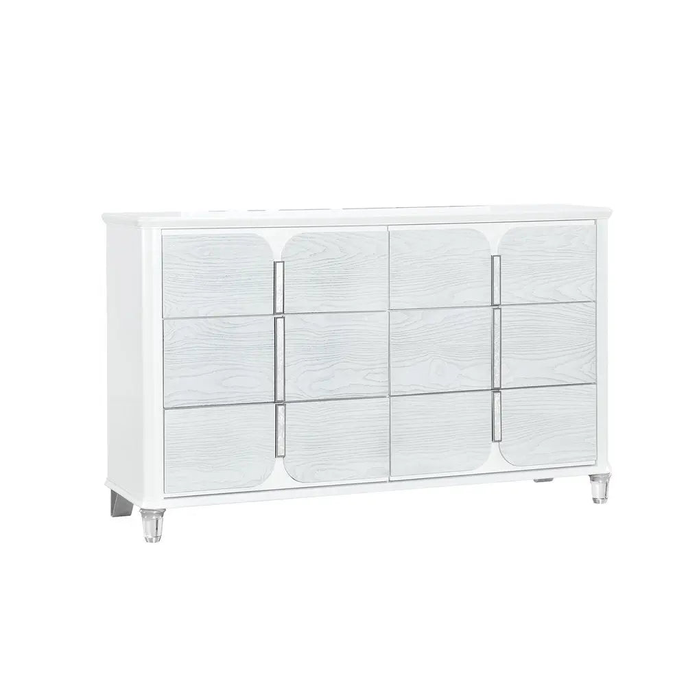 63" Gray Wood Six Drawer Double Dresser - NOBLE HOME INTERIORS