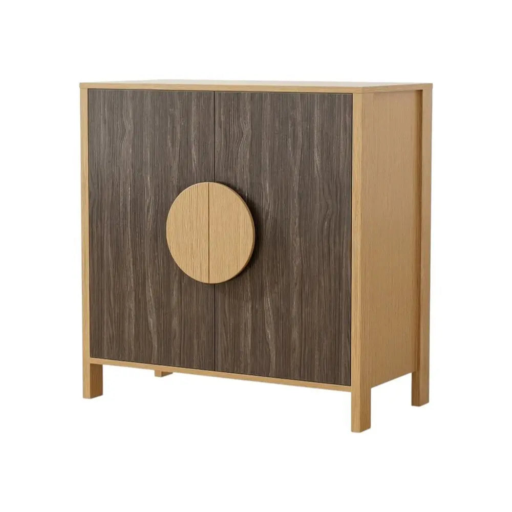 63" Sepia Solid Wood Console Accent Cabinet With Two Doors - NOVA HOME FURNITURE