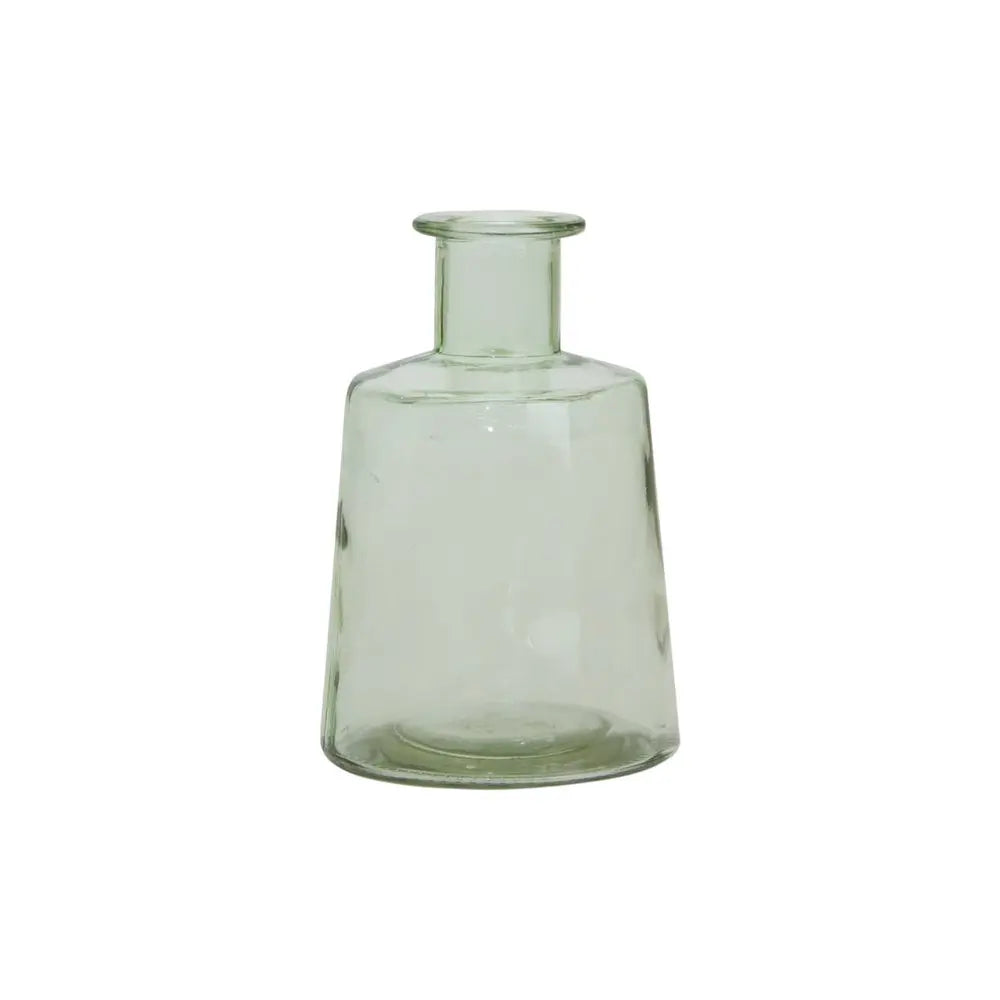 Set of Two Green Round Glass Table Vase HomeRoots