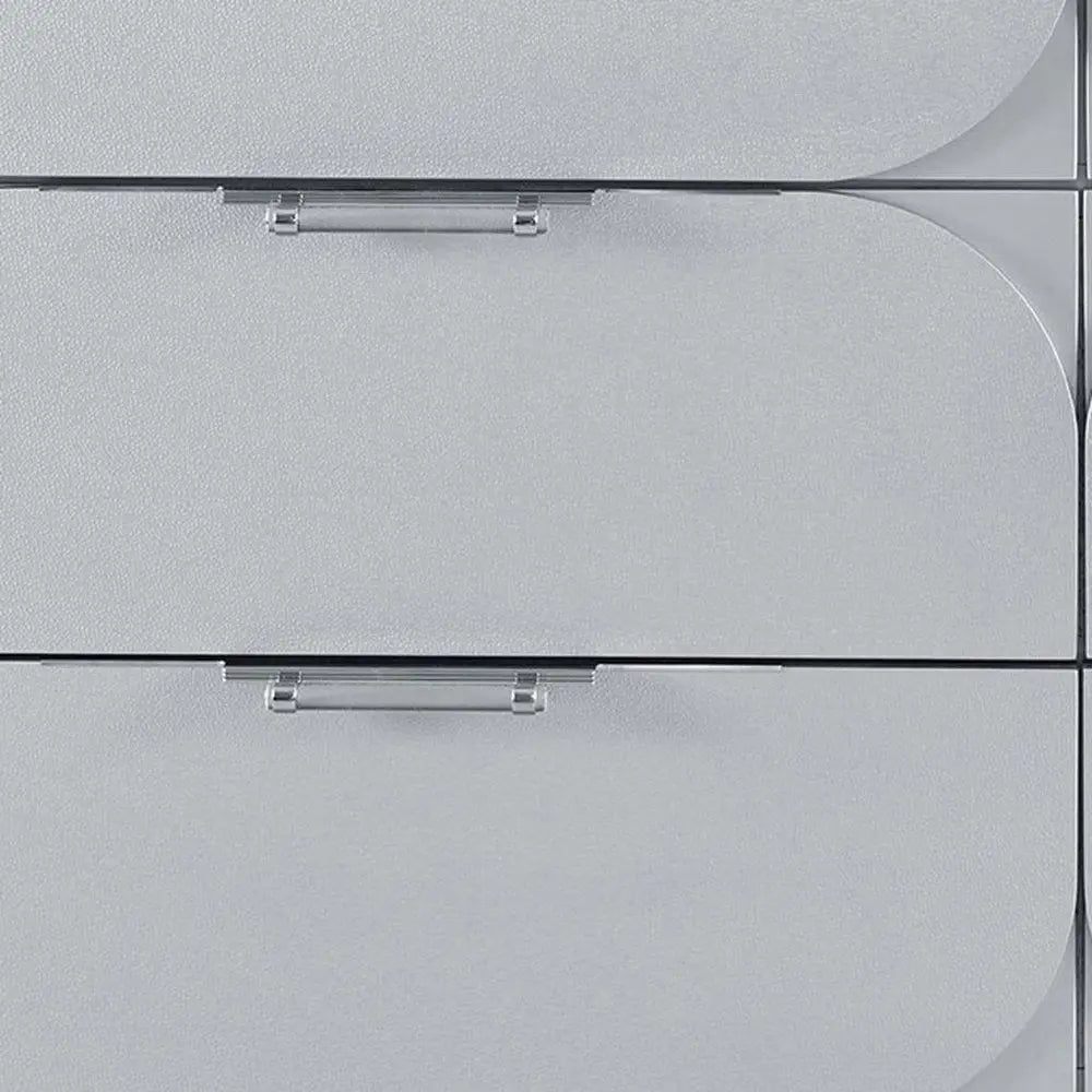 63" Silver Wood Six Drawer Double Dresser HomeRoots