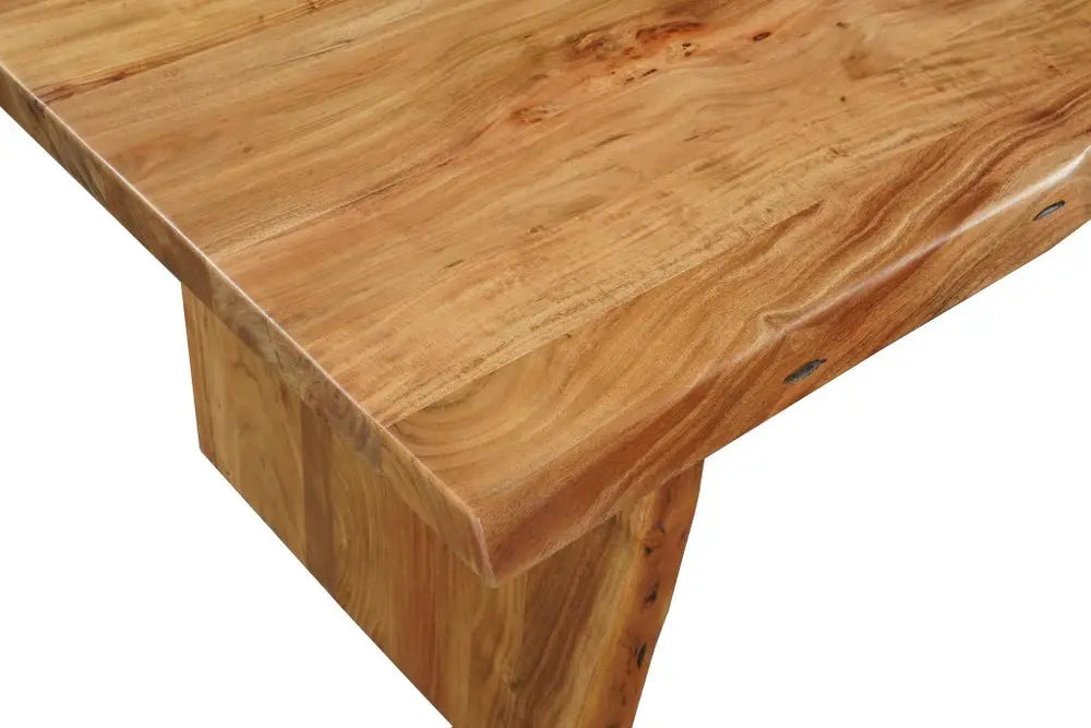 Seven Piece Brown Solid Wood Dining Set with Six Chairs - NOVA HOME FURNITURE