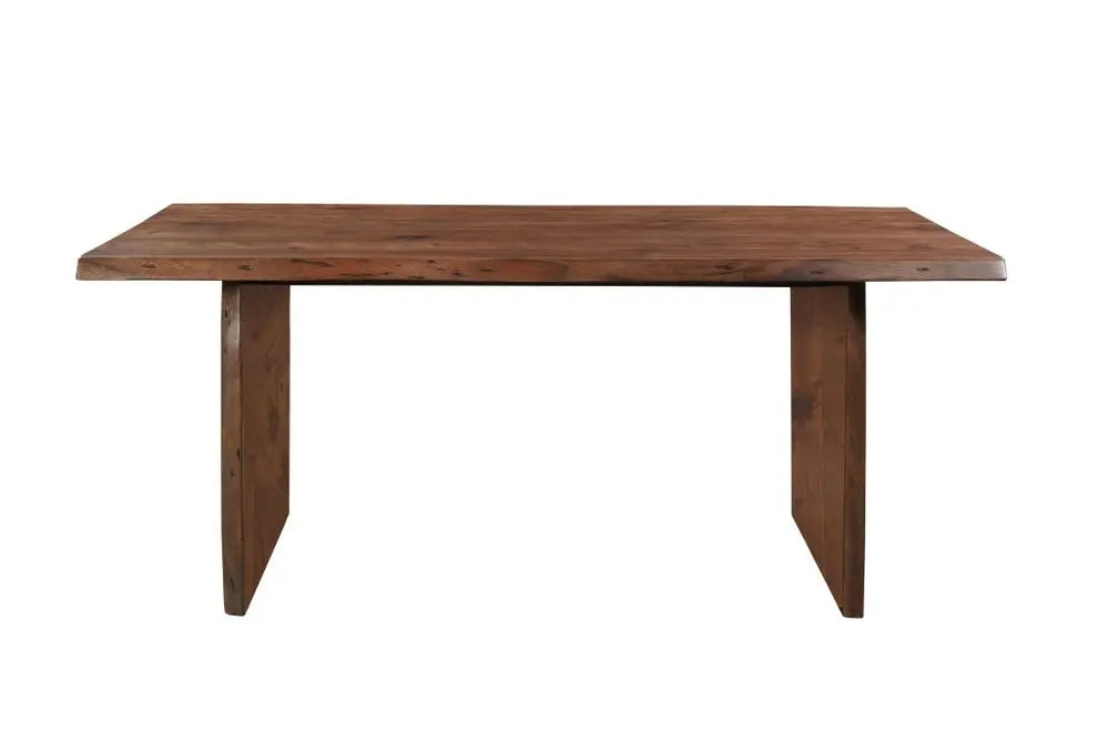 Seven Piece Brown Solid Wood Dining Set with Six Chairs - NOVA HOME FURNITURE