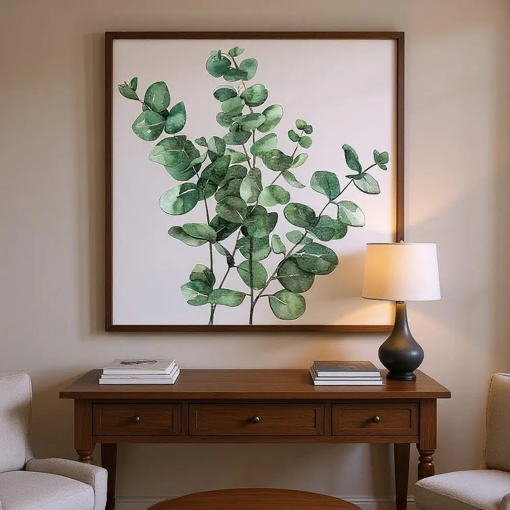 12" X 12" White And Green Floral Canvas Square Hanging Wall Decor HomeRoots