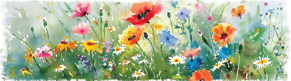 10" X 32" White Green And Red Flower Floral Wood Hanging Wall Decor HomeRoots