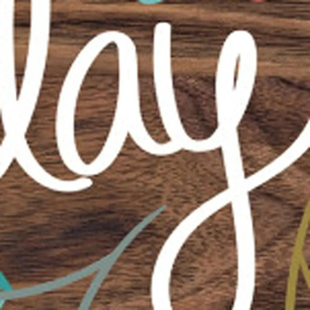 12" X 12" Brown White And Pink Floral Happy Mother's Day Wood Circle Wall Decor HomeRoots