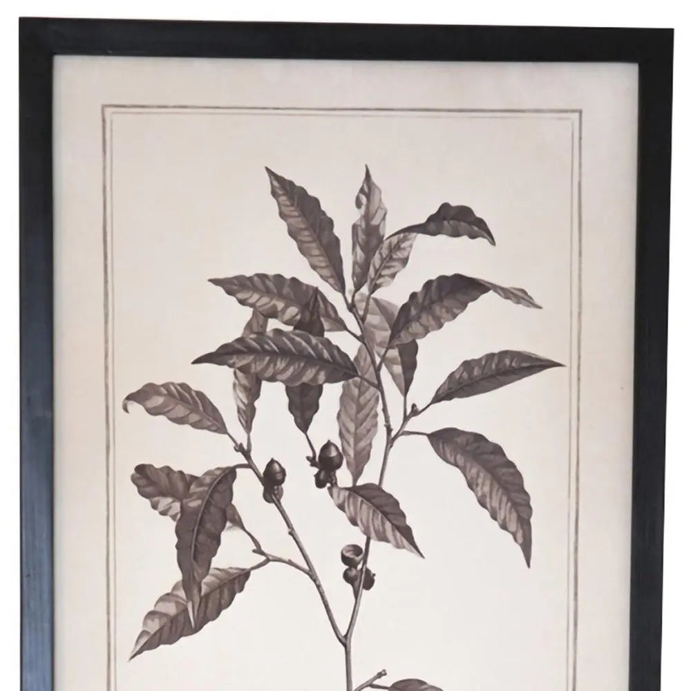 Set of Two Black And White Flower Canvas Square Framed Art HomeRoots