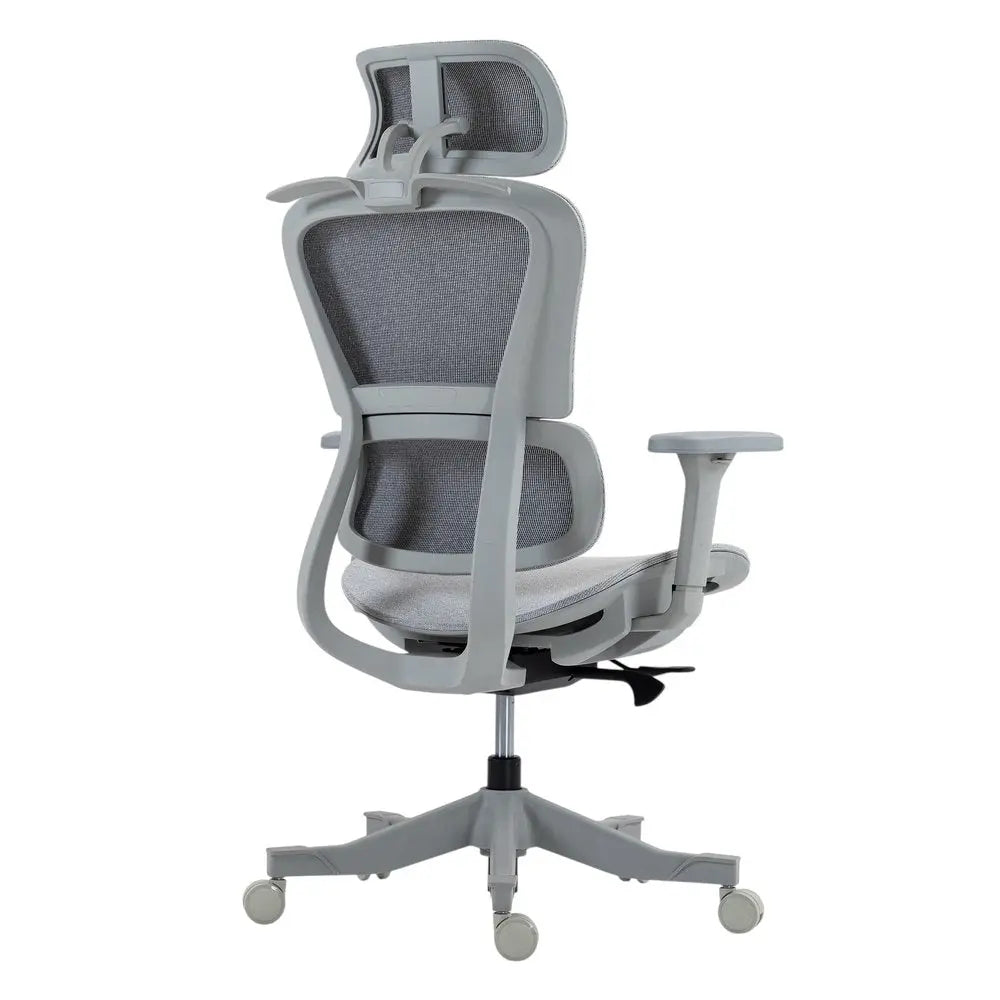 Set of Two Gray Adjustable Height Swivel Rolling Office Chairs HomeRoots
