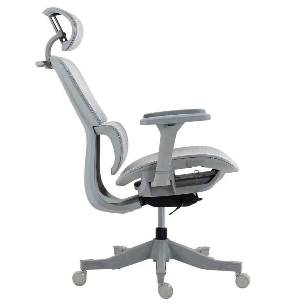 Set of Two Gray Adjustable Height Swivel Rolling Office Chairs HomeRoots