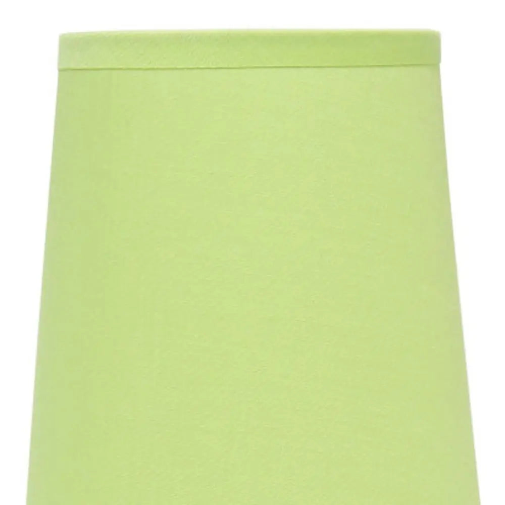 11" White Ceramic Round Table Lamp With Green Drum Shade HomeRoots