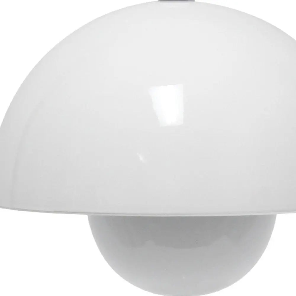 12" White Metal Table Lamp HomeRoots