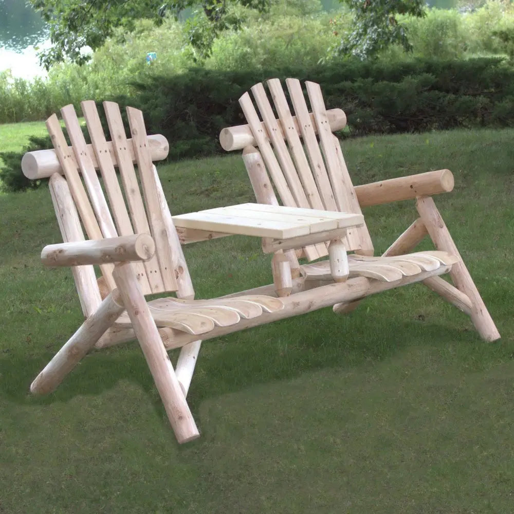 66" Natural Solid Wood Adirondack Chair - NOBLE HOME INTERIORS
