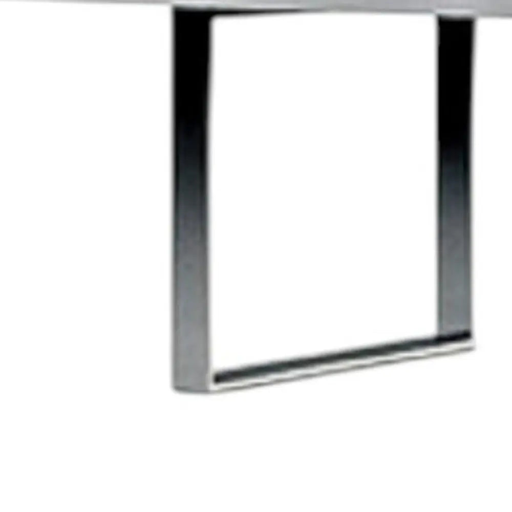 67" White And Silver Metal and Wood Three Tier Etagere Bookcase - NOBLE HOME INTERIORS