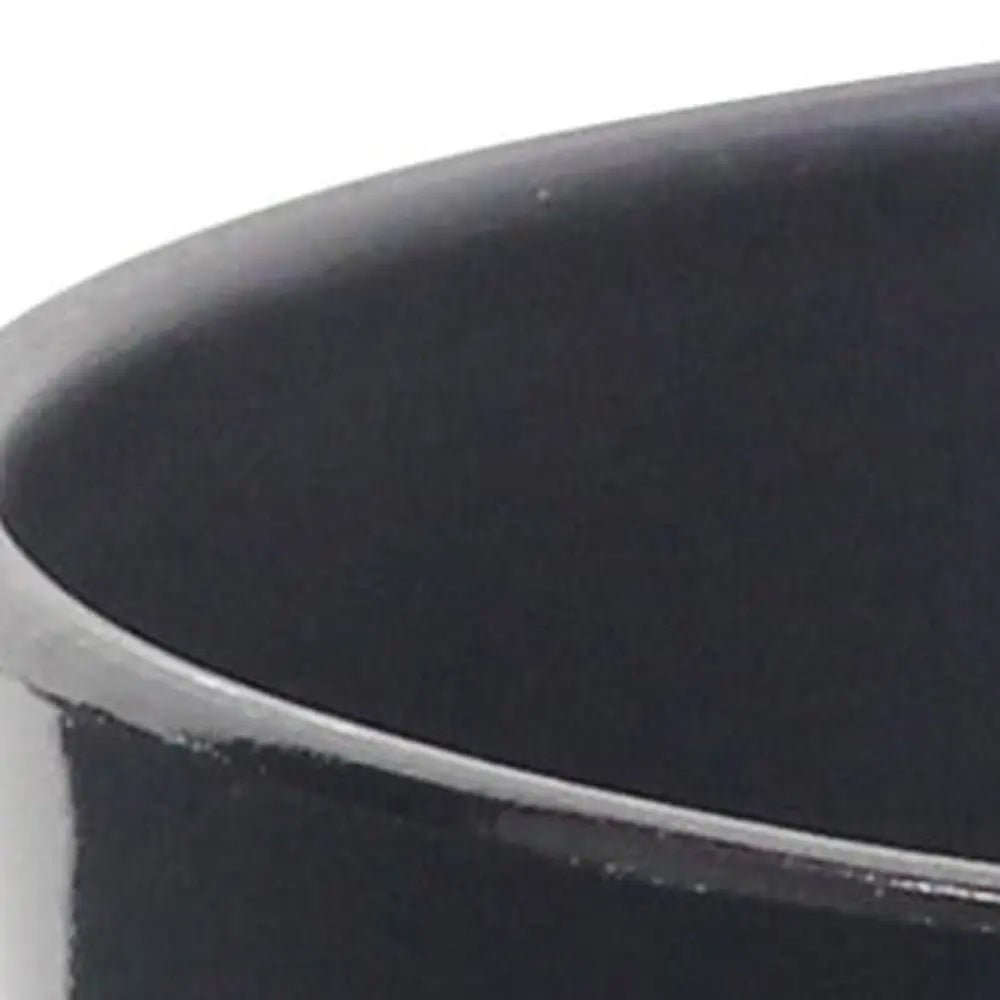 7" Black Recycled Plastic Indoor Outdoor Round Pot Planter - NOBLE HOME INTERIORS