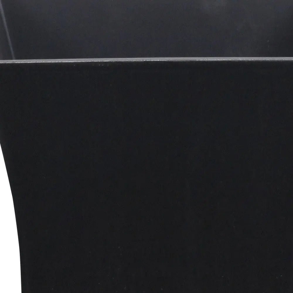 7" Black Recycled Plastic Indoor Outdoor Square Pot Planter - NOBLE HOME INTERIORS