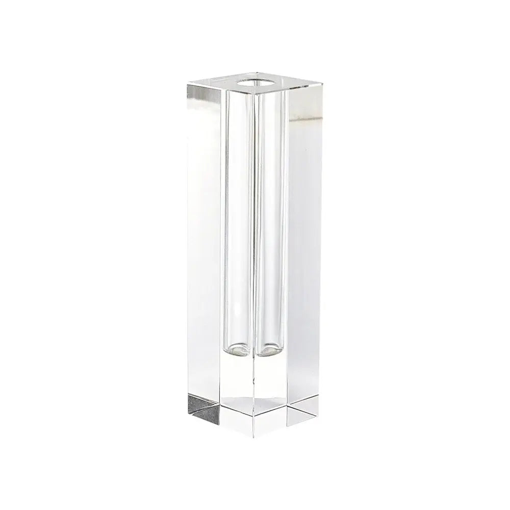 7" Clear Bud Lead Free Crystal Table Vase - NOBLE HOME INTERIORS