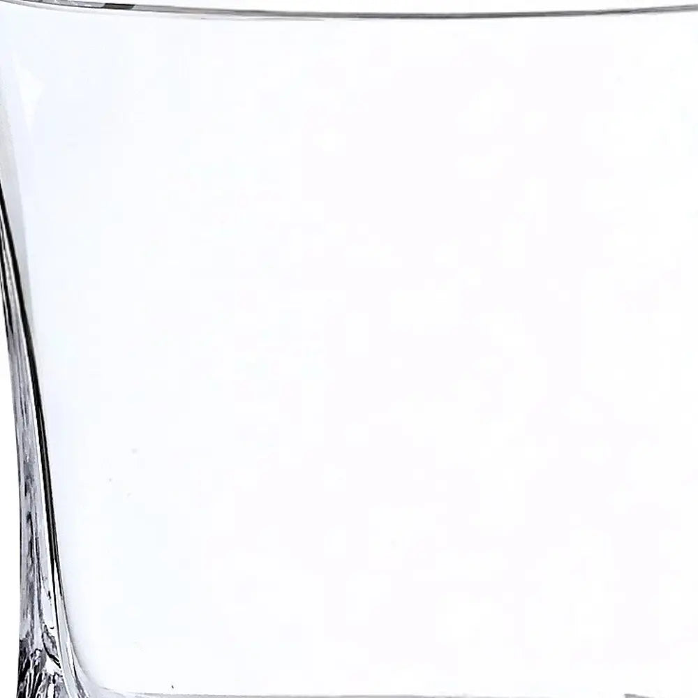 7" Clear Oval Crystal Glass Table Vase - NOBLE HOME INTERIORS