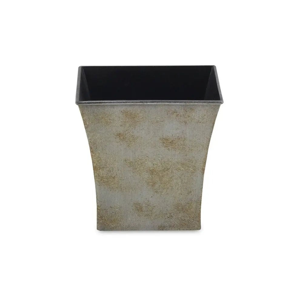 7" Gray Recycled Plastic Indoor Outdoor Square Pot Planter - NOBLE HOME INTERIORS