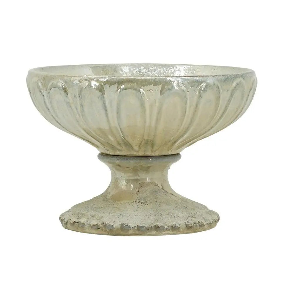7" Sage And Ivory Round Ceramic Table Vase - NOBLE HOME INTERIORS