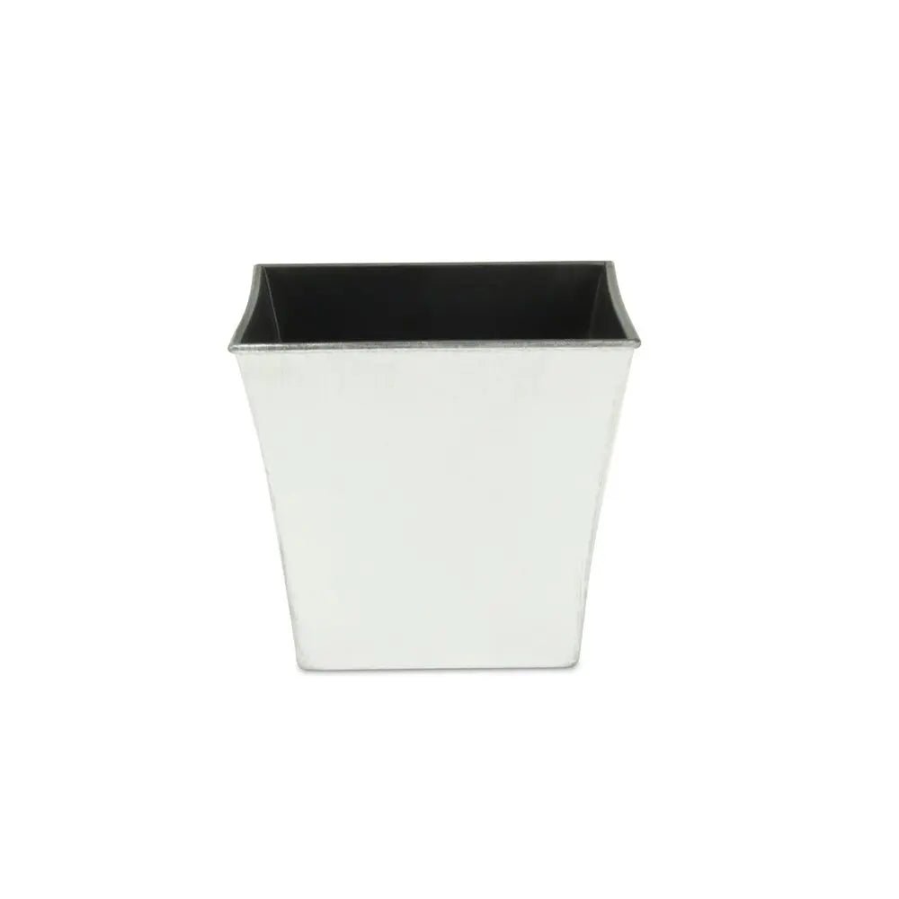 7" Silver Recycled Plastic Indoor Outdoor Square Pot Planter - NOBLE HOME INTERIORS