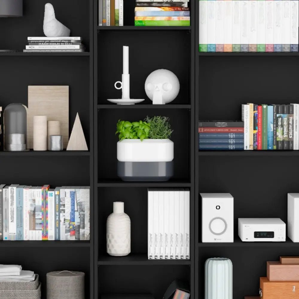 71" Black Five Tier Bookcase - NOBLE HOME INTERIORS