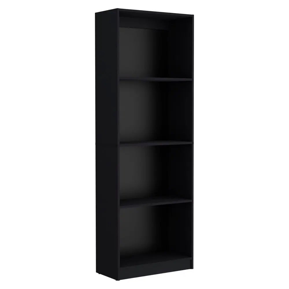 71" Black Five Tier Bookcase - NOBLE HOME INTERIORS