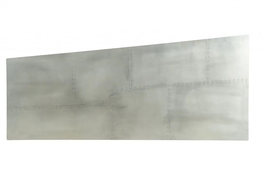 71" Silver Aluminum Writing Desk - NOBLE HOME INTERIORS