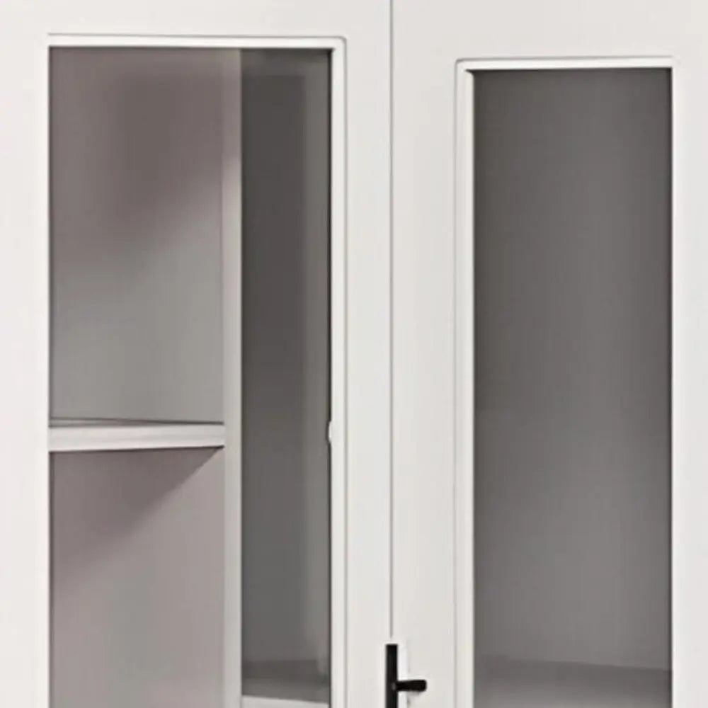 71" White Wood Four Door Corner Combo Dresser - NOBLE HOME INTERIORS