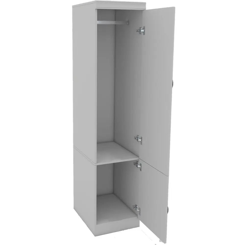 71" White Wood Mirrored Two Door Combo Dresser - NOBLE HOME INTERIORS