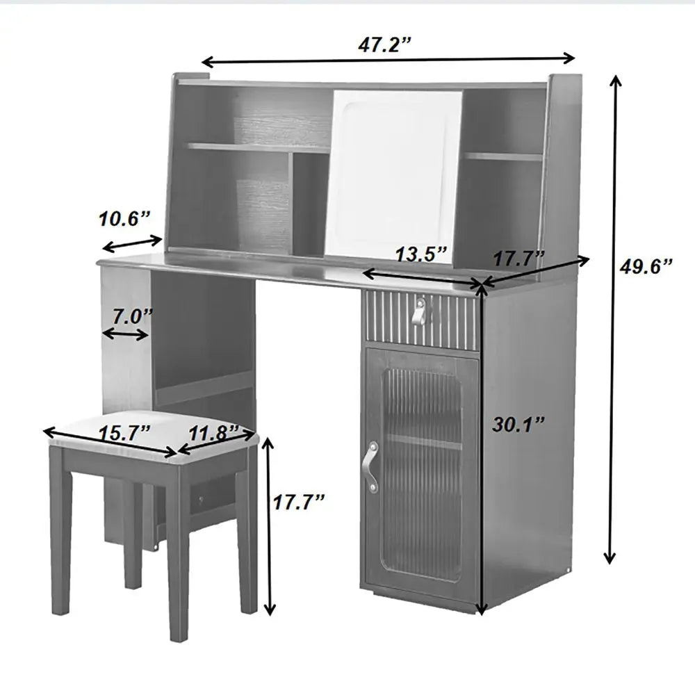 47" Brown Wood Lighted Single Drawer Dresser HomeRoots