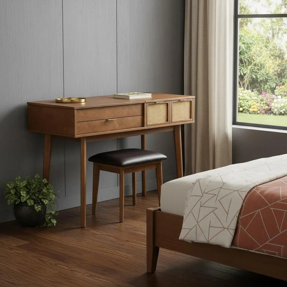 43" Brown Wood Four Drawer Dresser HomeRoots