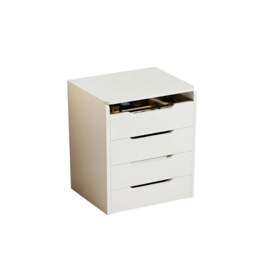 24" White Wood Lighted Mirrored Three Drawer Dresser HomeRoots