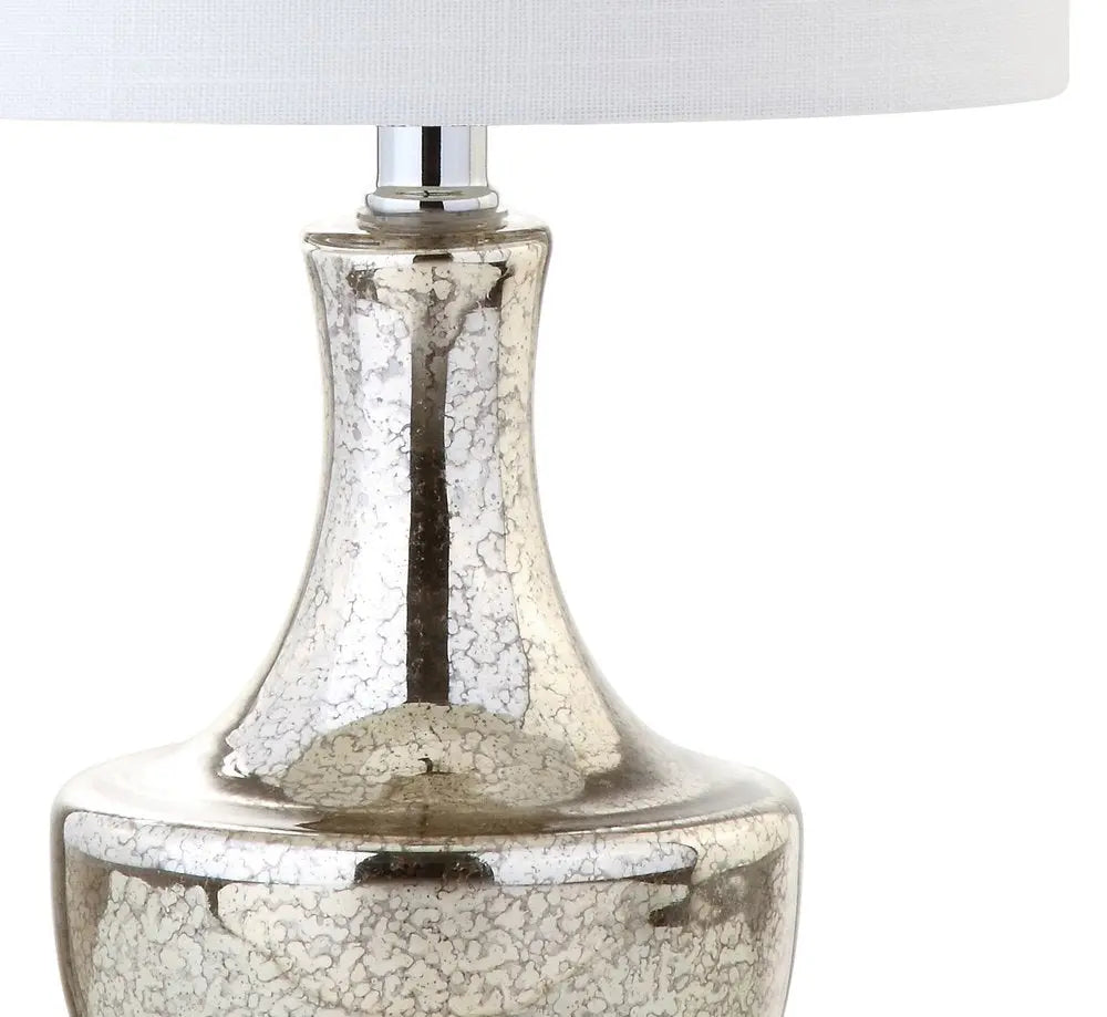 20" Silver Novelty Desk Lamp LED With Drum Shade HomeRoots