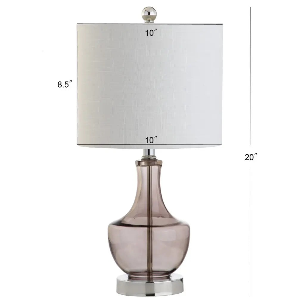 20" Silver Novelty Desk Lamp LED With Drum Shade HomeRoots